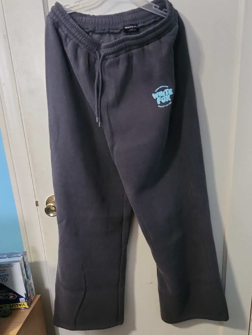 White Fox Gray Logo Joggers